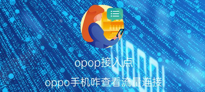 opop接入点 oppo手机咋查看流量连接？